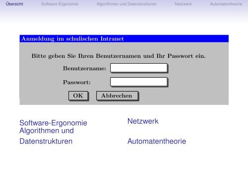 Informatik – innovative Konzepte zur Gestaltung einer offenen ...