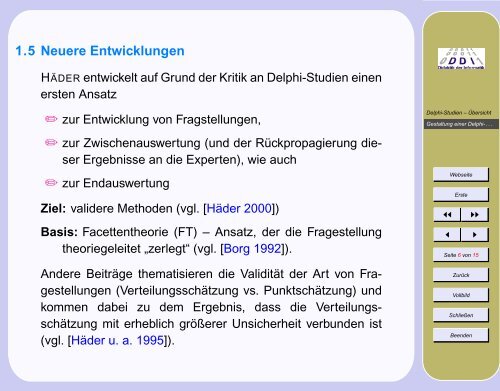 Vorbereitung einer Delphi-Studie zur Exploration der Erwartungen ...