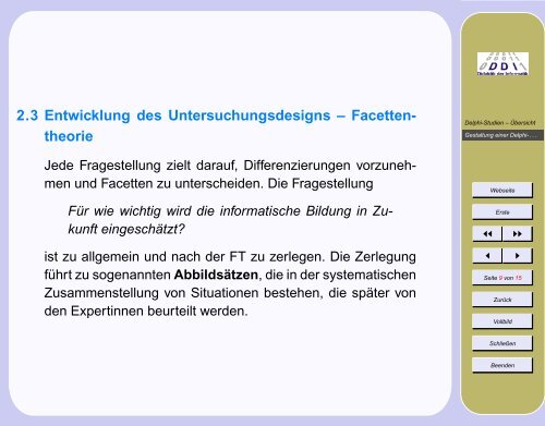 Vorbereitung einer Delphi-Studie zur Exploration der Erwartungen ...