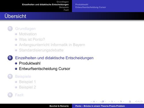 Ponto – Brücke in einem Theorie-Praxis-Problem