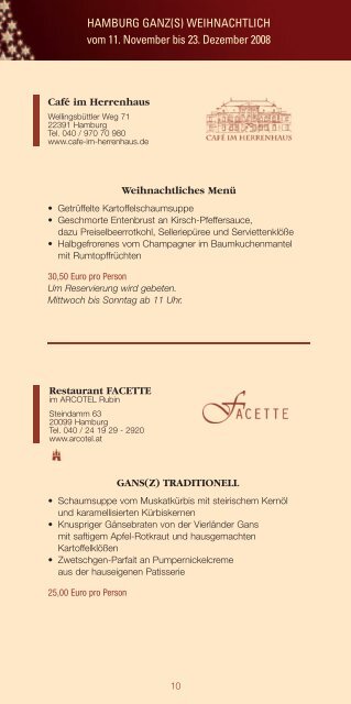 HAMBURG GANZ(S) WEIHNACHTLICH - Hamburg kulinarisch