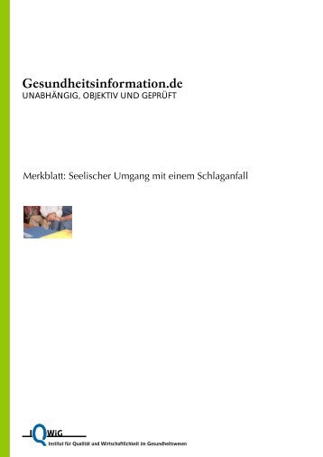 Download der Broschüre (425kb) - Hamburg gegen den Schlaganfall