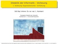 Didaktik der Informatik - Schülerinnen konstruieren informatische ...