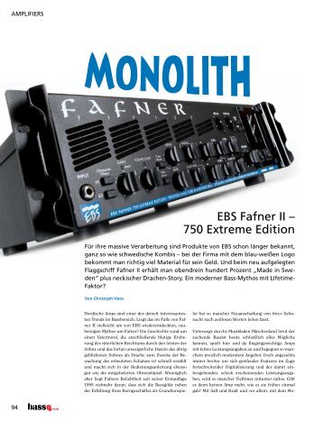 EBS Fafner II â 750 Extreme Edition - Box of Trix GmbH