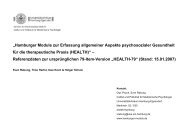 Referenzwerte zum HEALTH-79 - Hamburger Module