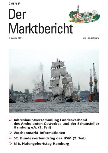 Marktbericht II. Quartal 2007 - Hamburger Wochenmärkte