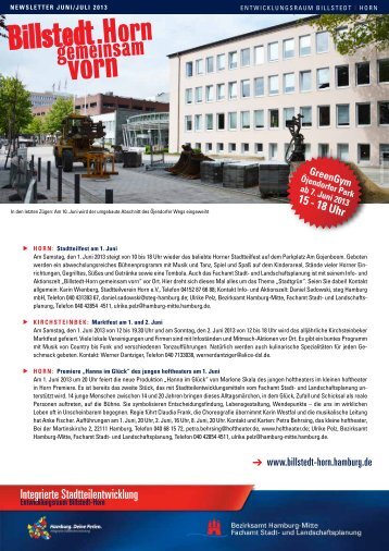 Newsletter Billstedt-Horn Juni-Juli 2013.pdf - Hamburg-Mitte ...