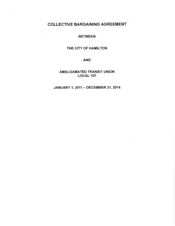 Amalgamated Transit Union (ATU) Local 107 - City of Hamilton
