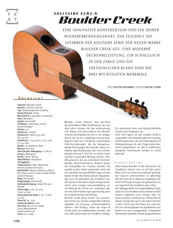 Testbericht Gitarre & Bass Magazin Boulder ... - Box of Trix GmbH