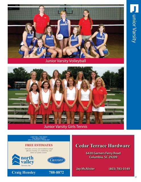 Fall 2010 Athletic Program - Hammond School