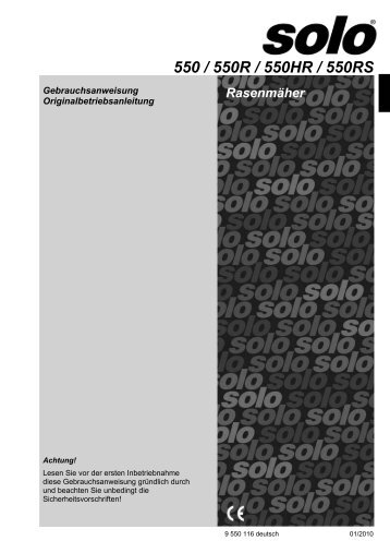 DEUTSCH - Rasenmäher 550 / 550R / 550HR / 550RS