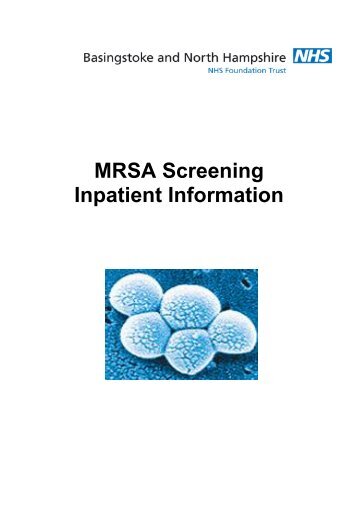 MRSA Screening Inpatient Information - Hampshire Hospitals NHS ...