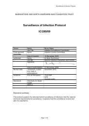 Protocol for infection surveillance - Hampshire Hospitals NHS ...