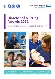 Director of Nursing Awards 2012 - Hampshire Hospitals NHS ...