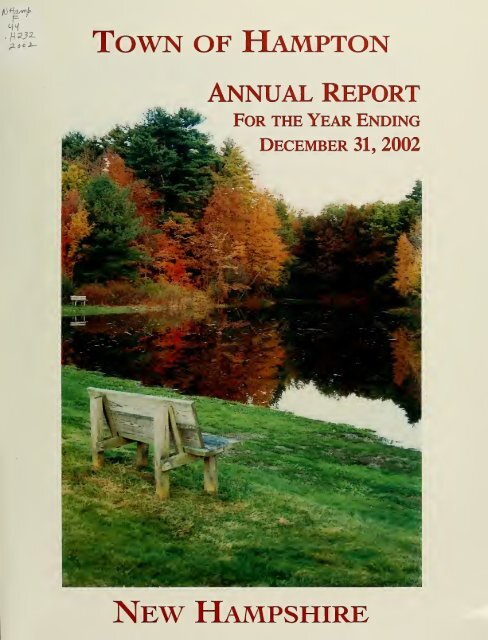 Annual report of the Town of Hampton, New Hampshire