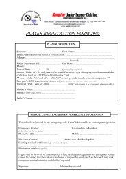 player registration form 2005 - Hampton Junior Soccer Club ...