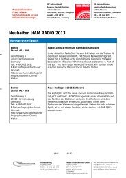 Neuheitenliste ohne Bilder - Ham Radio