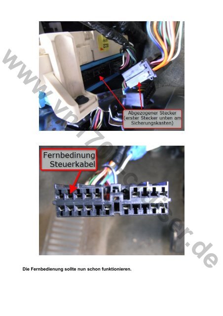 Deaktivieren der Wegfahrsperre und Einbau einer Fernbedienung in ...