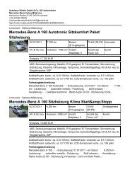 Mercedes-Benz A 160 Autotronic Sitzkomfort Paket Sitzheizung ...