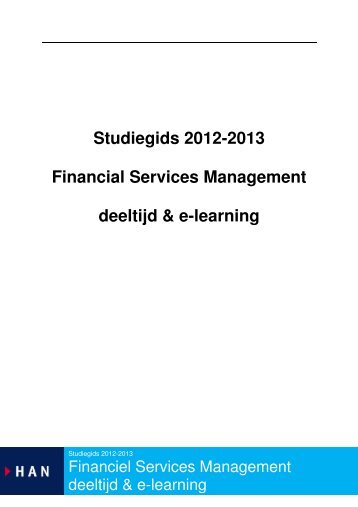 Opleidingsstatuut Financial Services Management deeltijd 2012-2013