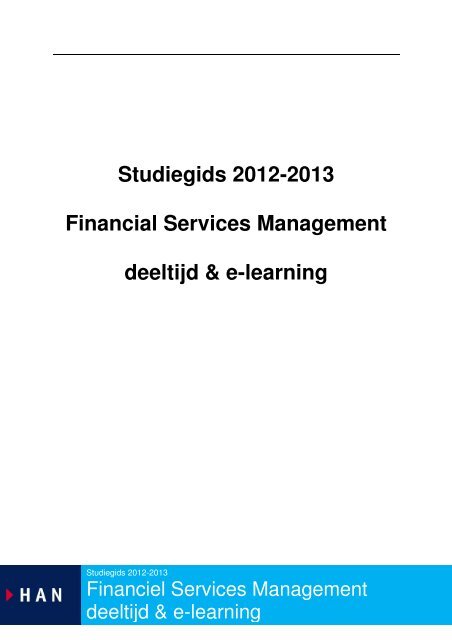 Opleidingsstatuut Financial Services Management Deeltijd 12 13
