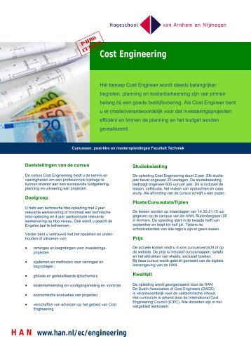 Cost Engineering - Hogeschool van Arnhem en Nijmegen