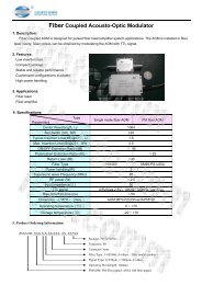 Fiber Coupled Acousto-Optic Modulator