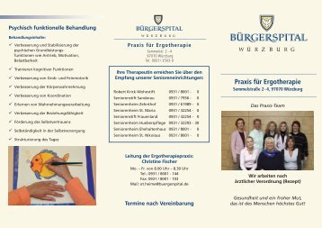 Flyer Ergotherapie