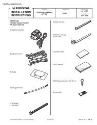 Installation Instruction - H and A Accessories