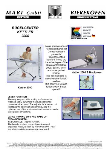 BÜGELCENTER KETTLER 2000 - Mabi GmbH