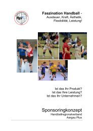 Faszination Handball: Sponsoringkonzept und -Angebote