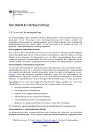 Handbuch Kindertagespflege: Formen der Kindertagespflege