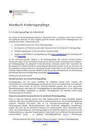 Handbuch Kindertagespflege: Kindertagespflege als Arbeitsfeld