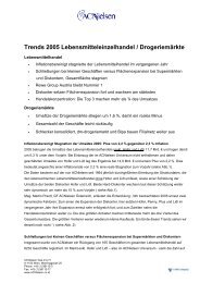 Trends 2005 Lebensmitteleinzelhandel ... - Handelszeitung