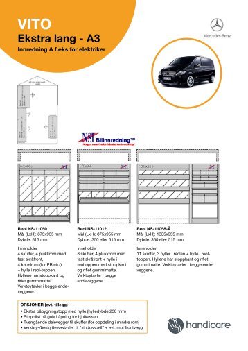 Mercedes Vito Ekstra lang A3 - Handicare