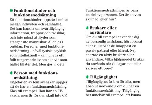 ORD som taggar - om funktionshinder - Handisam