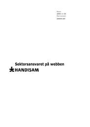 Sektoransvaret på webben i pdf-format - Handisam