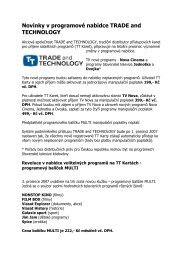 Novinky v programové nabídce TRADE and TECHNOLOGY - Olmi.cz