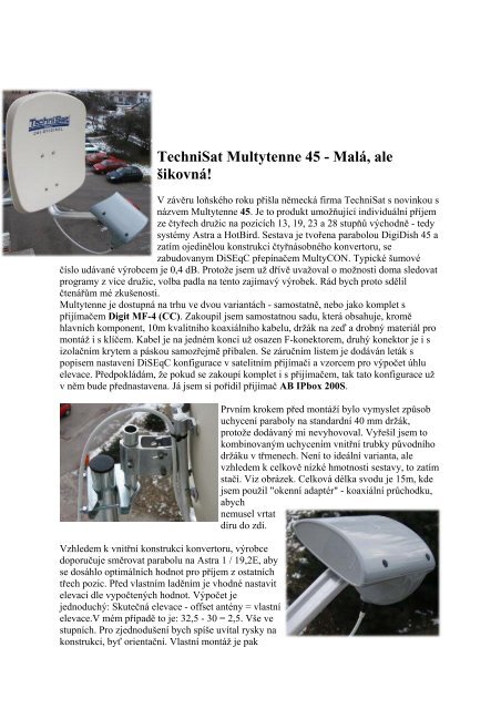 TechniSat Multytenne 45 - Malá, ale šikovná!