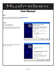 User Manual for Hydra3 - Hydrabox