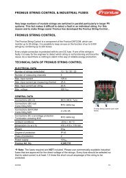 fronius string control & industrial fuses fronius string control - Altronik