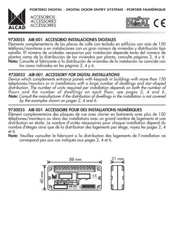 9730055 AIB-001 ACCESORIO INSTALACIONES ... - Alcad