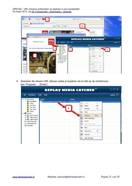 URL-streams achterhalen en plaatsen in een ... - De Transponder