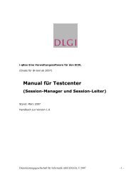 Manual für Testcenter - DLGI