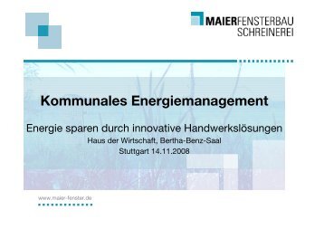 Energie sparen durch innovative Handwerkslösungen