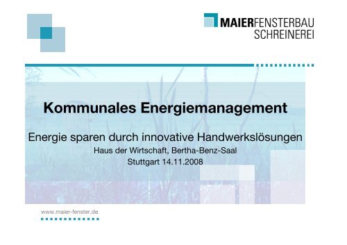 Energie sparen durch innovative Handwerkslösungen
