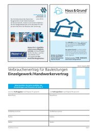 Verbrauchervertrag für Bauleistungen - Haus und Grund Düsseldorf