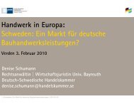 Handwerk in Europa: Schweden: Ein Markt für deutsche ...