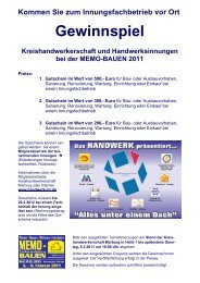 MEMO-BAUEN 2011 - Kreishandwerkerschaft Marburg