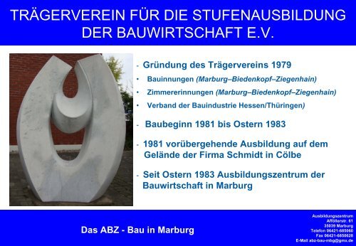 Präsentation "Bildungzentrum der Bauwirtschaft"